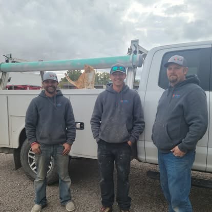 The Matt Vinson Plumbing crew with their work truck